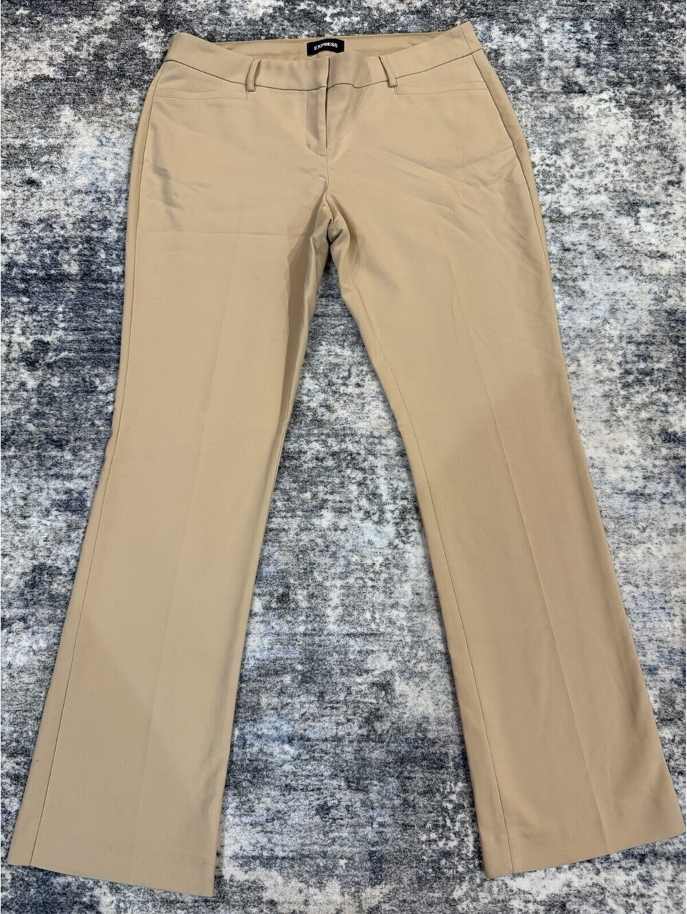 Express Columnist Barely Boot Pants Women’s 12R Beige Tan Stretch Low Rise